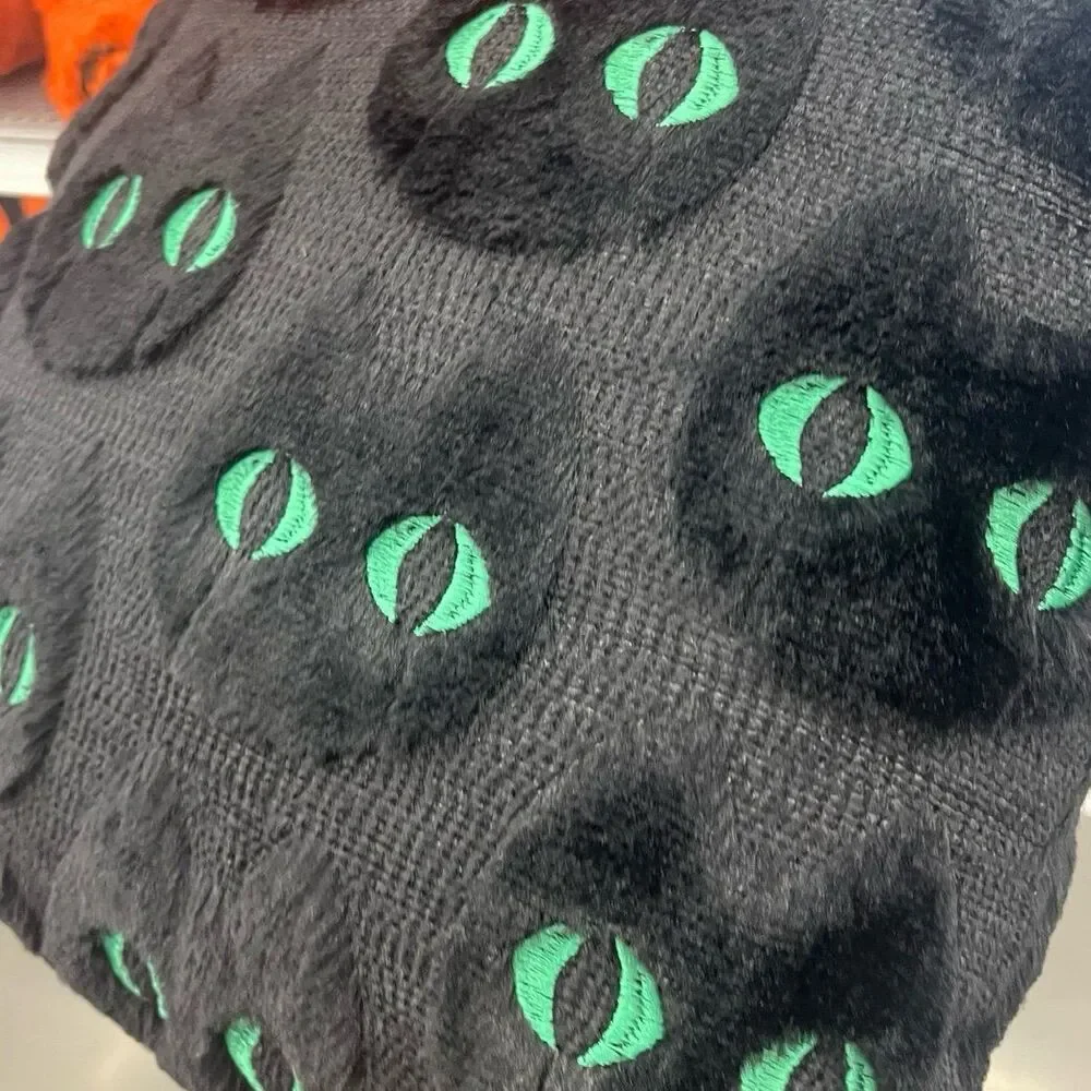 Ashland Halloween Cat Green Eyes Decorative Throw Pillow